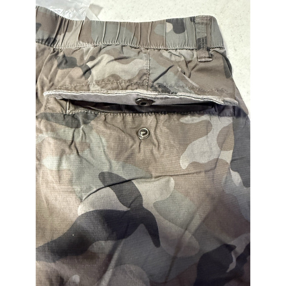 Men's Cargo Shorts Elastic Waist Multi Pocket Hiking Outdoor Camo Cotton Sz 40.. - Picture 9 of 16